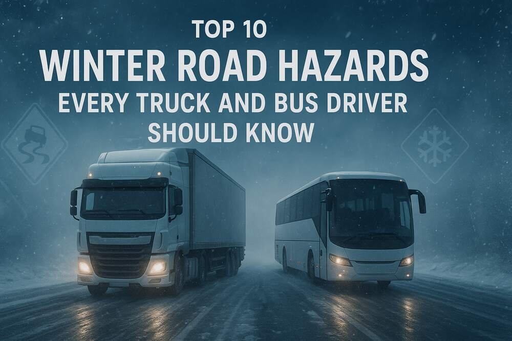 Top 10 Winter Road Hazards Every Truck and Bus Driver Should Know