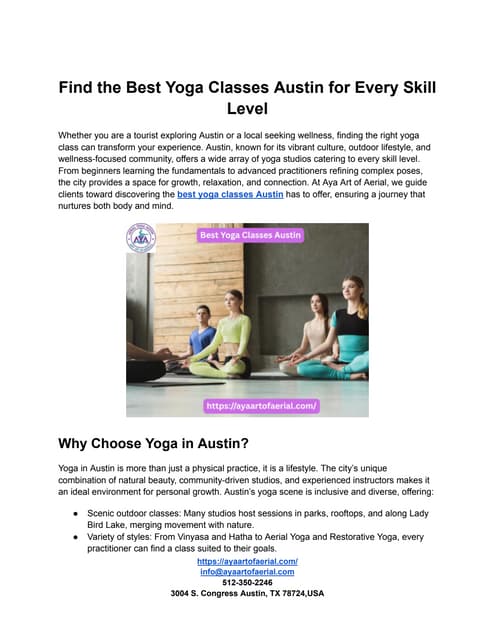 Find the Best Yoga Classes Austin for Every Skill Level.pdf