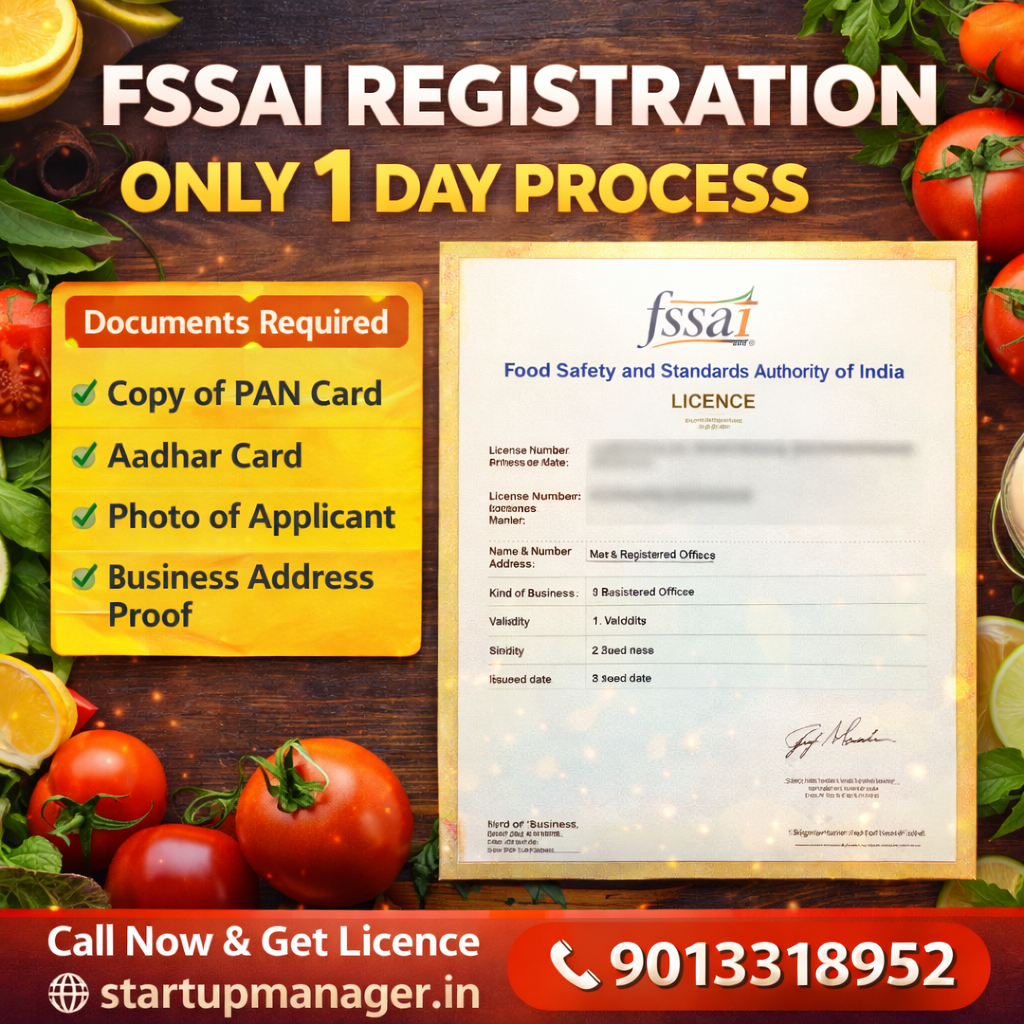 CA for FSSAI Registration & License​ | Get FSSAI Certificate