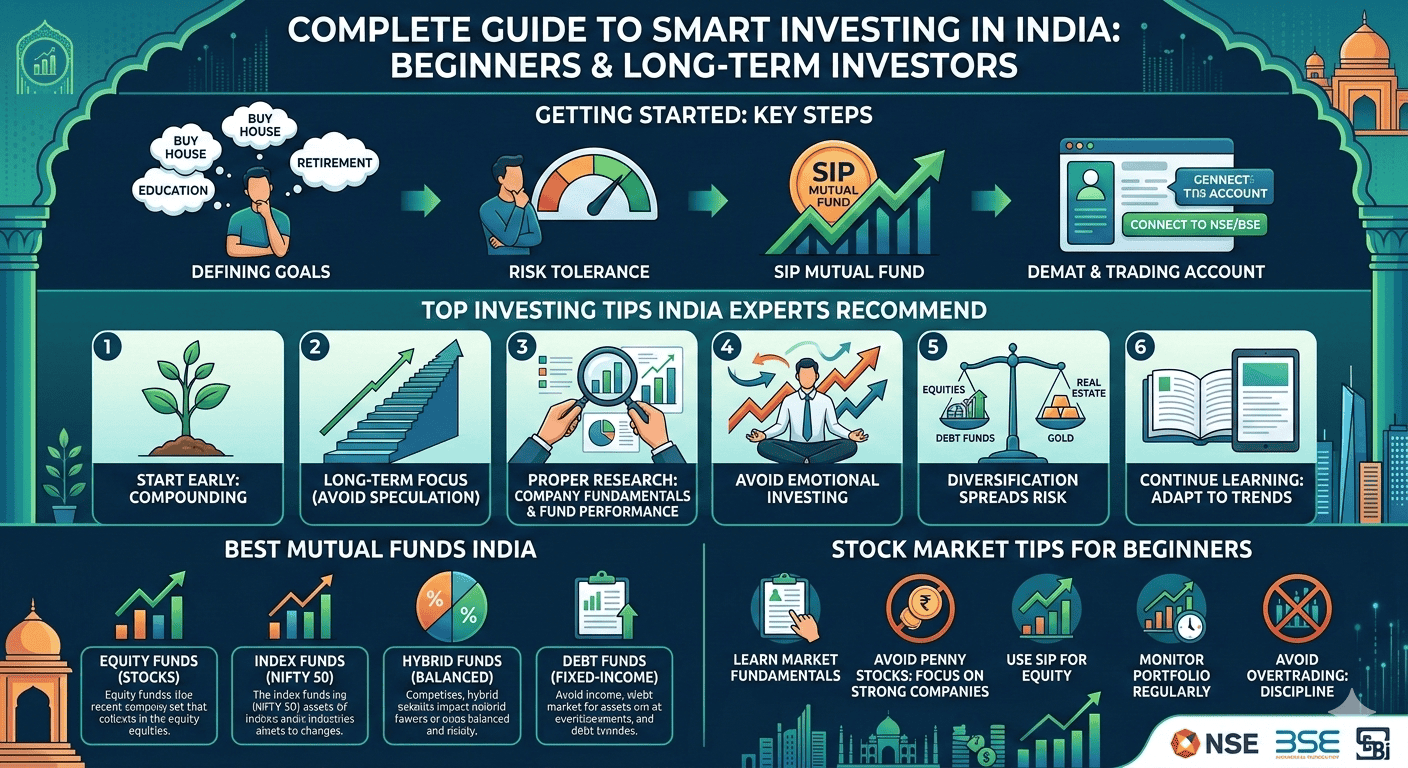 Smart Investing Tips India: A Complete Guide For Beginners And Long-Term Investors - Smartinvestingtip