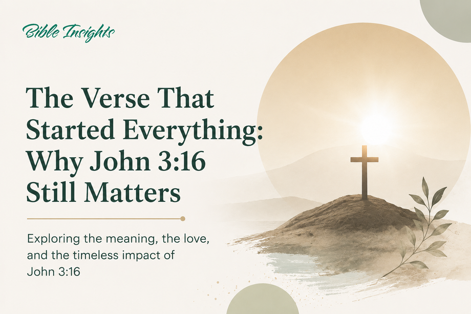 The Verse That Started Everything: Why John 3:16 Still Matters - JustPaste.it