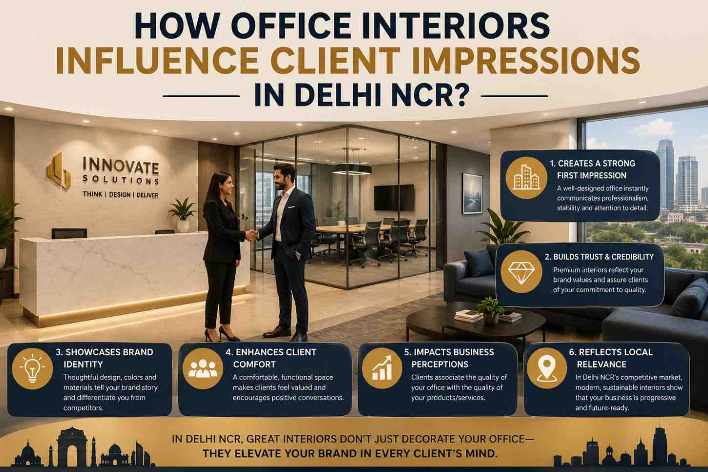Office Interiors Influence Client Impressions in Delhi NCR