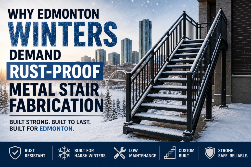 Rust-Proof Metal Stair Fabrication in Edmonton